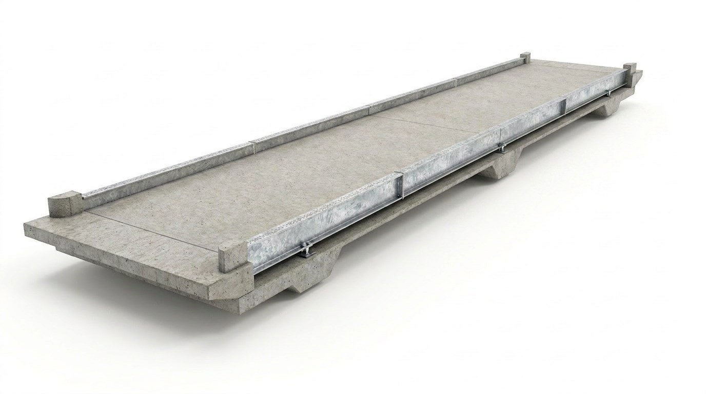 3D model of a concrete above-ground weighbridge